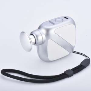 <span class=keywords><strong>Mini</strong></span> pistola de masaje térmico portátil blanca, masajeador de bolsillo para Fascia muscular profunda, potenciador de pistola con 3 cabezales de masaje - Product Image 2