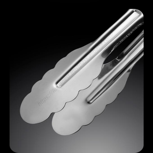 Pince de barbecue en acier inoxydable SYH409, outil de cuisine exquis, anti-brûlure, pour aliments, pince à pain allongée, vente en gros - Product Image 3