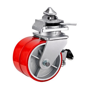6''8''10''12 ''Hochleistungs-Versand behälter Gusseisen PU Doppel rad rollen Container räder für maximale Last und Haltbarkeit - Product Image 3