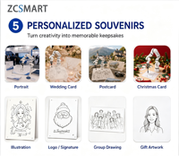 Bras robotisé de dessin automatique avec reconnaissance d'image par IA pour les cadeaux de mariage, les cartes postales et le marketing événementiel