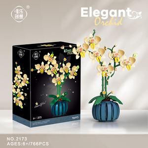 Oichid 2024 Flowers Botanical Collection Building Blocks Set Creative Construction <b>Toys</b> for Girls <b>Women</b> Office Home Decor Bonsai - Product Image 4