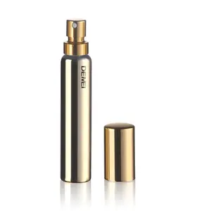 10Ml 15Ml 20Ml Luxe Goud Glas Parfum Spray Flessen Parfum Fles Verpakking Met Goud Aluminium Crimp Sproeier