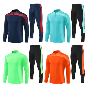 Venta al por mayor deporte chaquetas de manga larga chándal de entrenamiento de fútbol Logotipo de equipo personalizado fútbol uniformes de manga larga chándales de fútbol - Product Image 3