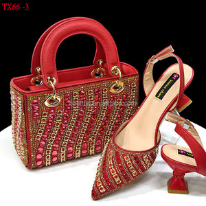 TX66 Sandales Italiennes à Talons Hauts et Sac Assorti pour Femme, Ensemble de Soirée, Super Promotion Chaussures et <span class=keywords><strong>Sacs</strong></span> Africains Assortis - Product Image 3