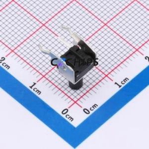 TSA06231-100B332BA Tactile Switch Bent Lead Through Hole-4P,7.4x6.2mm Switch Single Pole Single Throw Round Button 1.8N 7.4mm - Product Image 2
