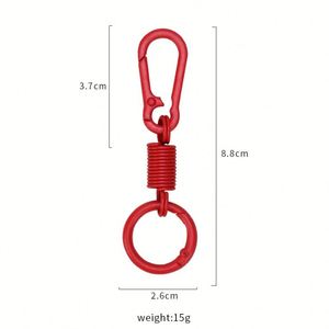 Rebound Zinc Alloy Finger Ring Elastic Keychain Mountaineering <b>Carabiner</b> <b>Keyring</b> - Product Image 4