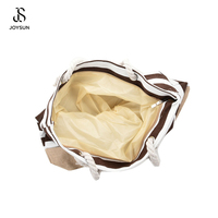 Sac fourre-tout en toile de grande taille personnalisé de haute qualité JOYSUN, sac de shopping tendance pour l'extérieur, en coton naturel, réutilisable et pliable, idéal pour un cadeau