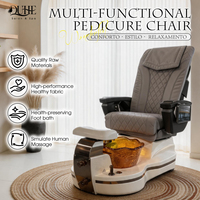 Fauteuil de pédicure haut de gamme pour salon de manucure, avec fonction spa multifonction, massage électrique réglable, sans plomberie