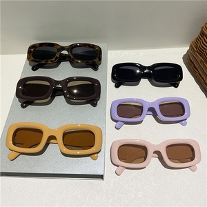 LMA 3404 Fashion Custom Logo Shades Small Thick <b>Frame</b> Tea Lens Candy Color Women Men Square Sunglasses UV400 High Quality 2025 - Product Image 4