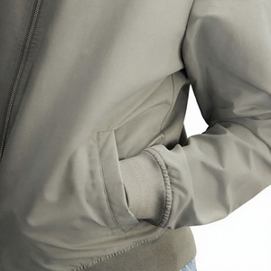 Chaqueta Bomber de Color Sólido para Hombre, Cierre de Cremallera, Cuello Mao, Estilo Casual, Transpirable para Invierno, Logotipo Frontal, Material de Poliéster - Product Image 5