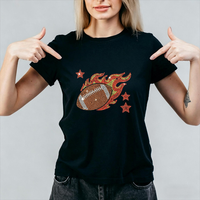Transfert de strass personnalisé pour football américain, motif thermocollant pour T-shirts