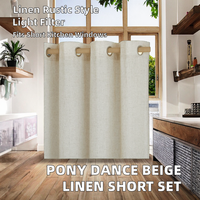 Rideaux à œillets aspect lin beige DaiRui, modernes et texturés, pour projets de vente en gros pour la maison et les appartements locatifs