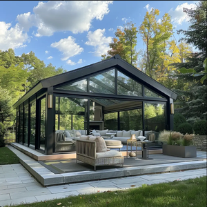 Cửa sổ ứng dụng biệt thự kính hai lớp cách âm tính năng an ninh nhôm chống gió hiện đại phong cách Châu Âu - Product Image 2