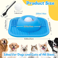 Bol anti-dérapant personnalisé pour chien avec boule roulante interactive, gamelle à alimentation lente et tapis à lécher pour liquides et friandises épaisses