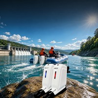 Pompe à jet électrique légère LSJ-T200 4KW pour bateau gonflable en aluminium, anti-emmêlement, pour la lutte contre les inondations urbaines