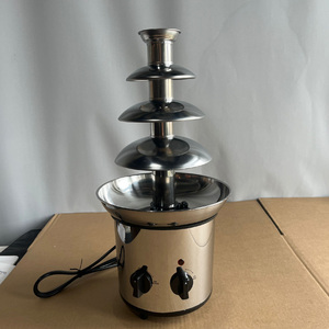 Fontaine <span class=keywords><strong>à</strong></span> chocolat électrique <span class=keywords><strong>à</strong></span> 4 niveaux en acier inoxydable pour usage commercial et domestique, type cascade - Product Image 2