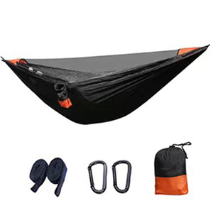 Hamac minimaliste portable en nylon <span class=keywords><strong>camouflage</strong></span>, pour 1 à 2 personnes, avec moustiquaire, pour le camping d'été, la randonnée en plein air, capacité <span class=keywords><strong>de</strong></span> poids <span class=keywords><strong>de</strong></span> 300 kg - Product Image 6
