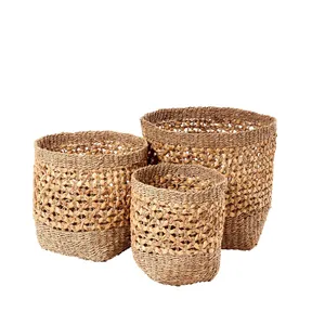 Cesta de Almacenamiento Rectangular Verde Natural, Ecológica, Hecha a Mano en Vietnam, de Mimbre, Moderna y Personalizable, con Capacidad de 3-6L, HNH Craft - Product Image 6