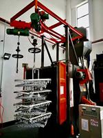 Machine de sablage de jantes de voiture, type crochet simple ou double, électrique automatique, OEM ODM