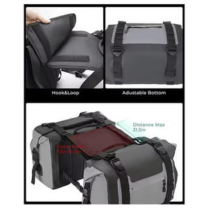 Sacs latéraux imperméables personnalisés pour moto Sacs de selle en PVC de grande capacité avec fermeture éclair Sacoche de réservoir à la mode Sacoches de cavalier - Product Image 3