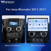 Autoradio Android 15 pouces 128GB pour Jeep Wrangler 2011-2017 Auto Stereo Carplay GPS Navigation Multimedia Player Touch Screen