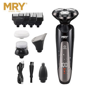 Rasoir électrique pour homme MRY à 3 lames, 600 mAh, charge rapide 2H, étanche IPX6, rasoir rechargeable sans fil USB, <span class=keywords><strong>kit</strong></span> de toilettage 5 en 1 - Product Image 5