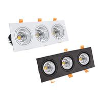 Plafonnier encastré rond en aluminium de haute qualité pour intérieur, avec LED COB, spot lumineux