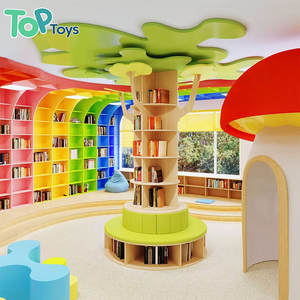 Bambini moderni che leggono l'albero libreria creativa asilo nido libreria sgabello per la biblioteca in età prescolare camera da letto uso ospedaliero - Product Image 1