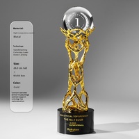 Trophée de design créatif en métal personnalisé pour réunion annuelle de l'entreprise Sports Soccer Golf Trophées