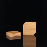 Vente en gros bambou naturel magnétique bricolage fard à joues étui Compact fard à paupières maquillage Palette boîte avec miroir