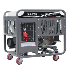 Hi-earns 20kva 2V98 V-twin three phase air-cooled open type diesel generator