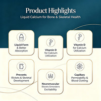 Complément Liquide de Calcium et Vitamine D pour Chiens et Chats – Favorise la Croissance Osseuse, Prévient la Rickets et Soutient les Animaux en Post-partum et en Éclampe – Vente en Gros