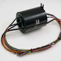 Anneau de contact rotatif à arbre creux SRB50 6P36S, Ø intérieur 50 mm, 6 circuits 10A, 36 circuits 5A, connecteur électrique rotatif pour alimentation et signal