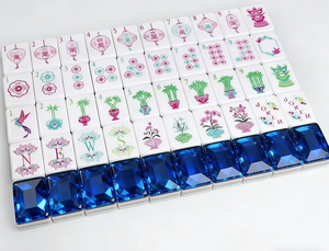 En stock – Nouveau jeu de Mahjong américain moderne, luxueux, durable, écologique et portable, en acrylique vert émeraude, quatre couches - Product Image 3