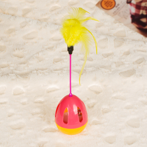 Jouet pour chat interactif sonore en plastique écologique en forme de plume rose vert - Product Image 6