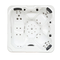 Baignoire Spa Extérieure Rectangulaire Élégance Moderne, Jacuzzi Autonome Écologique à Commande Informatique, 10 Jets, Idéale pour Hôtels