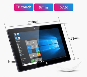 2 trong 1 <span class=keywords><strong>10</strong></span>.1 inch máy tính xách tay và máy tính bảng PC với Cherry Trail Z8350 cửa sổ <span class=keywords><strong>10</strong></span> và bộ xử lý Intel Màn hình IPS mới và bàn phím - Product Image 2