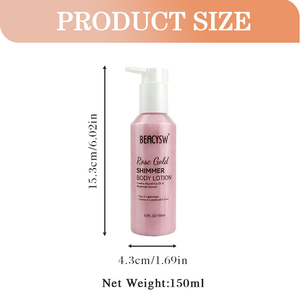 <span class=keywords><strong>Lotion</strong></span> corporelle scintillante or rose avec niacinamide et beurre de karité - Hydratante, raffermissante, antioxydante, réparatrice de barrière pour une peau éclatante - Product Image 5