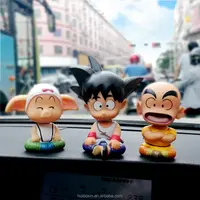 Verbazingwekkende Dragon Ball Speelgoed Schudden Hoofd Pop Auto Decoratie Cartoon Goku Xiaolin Action Figures 3 Stks/set