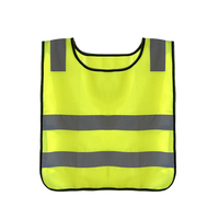 Chaleco de Seguridad Reflectante Personalizable de Alta Visibilidad para Niños, Chaleco de Seguridad para Niños al Aire Libre de Poliéster con Cintura Elástica