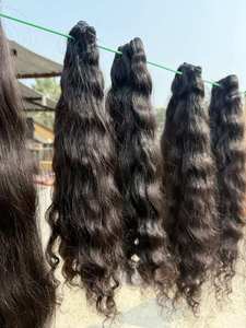 Cheveux humains vierges d'Inde du Sud de qualité supérieure, trame de cheveux ondulés naturels d'un seul donneur, texture douce pour extensions, fabrication de perruques, salon - Product Image 3