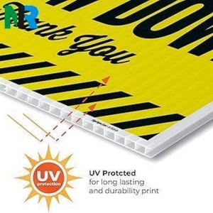 Wholesale Custom UV Printed 4mm <b>Thick</b> PP Material Yard Signs Waterproof Advertising <b>Sheets</b> with H Stake Cut to Size - Product Image 3