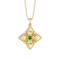 Vente en gros de colliers élégants et uniques de luxe en argent sterling 925 avec pendentif trèfle à quatre feuilles plaqué or 18 ct pour femmes