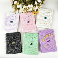 Carnet Œil de Dragon en Cristal Naturel Sculpté à la Main, le Plus Vendu, Journal Unique en Relief 3D pour Décoration d'Intérieur et Cadeau de Fêtes
