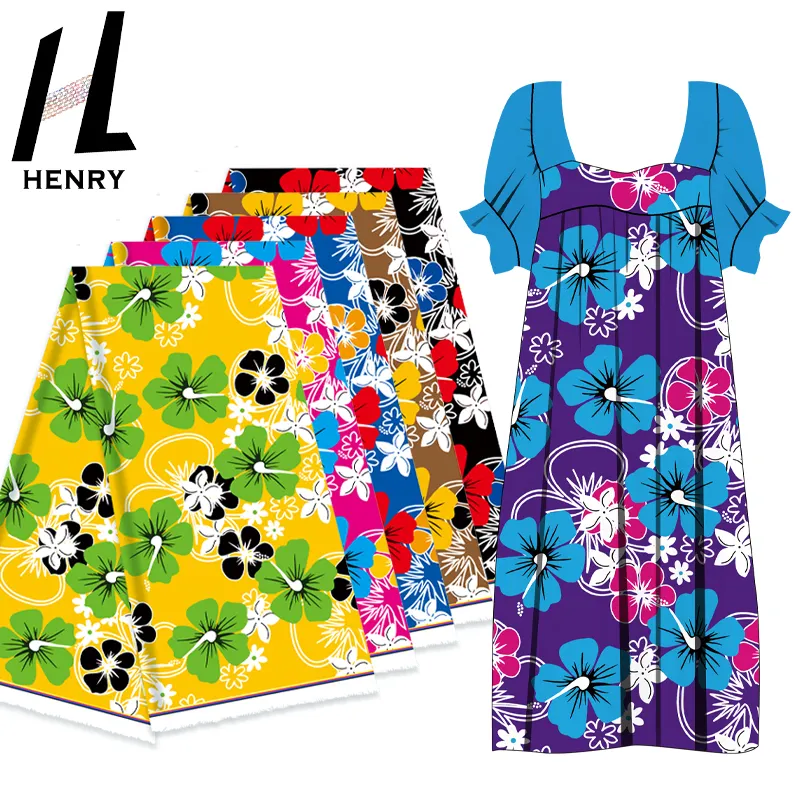 กระโปรงไมโครนีเซียสำหรับเสื้อผ้ากระโปรงพิมพ์ลายผ้าสไตล์ Henry Island Hawaiian chuuk ออกแบบได้ตามต้องการ