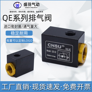 Vanne d'échappement rapide pneumatique Cylindre QE-01/QE-02/QE-04 Libération d'air Régulation de la pression Composant pneumatique - Product Image 5