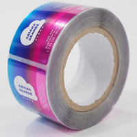 Étiquettes personnalisées pour produits cosmétiques à marque privée, impression résistante à l'eau et à l'huile, étiquettes autocollantes pour flacons cosmétiques, étiquettes en rouleau pour emballage