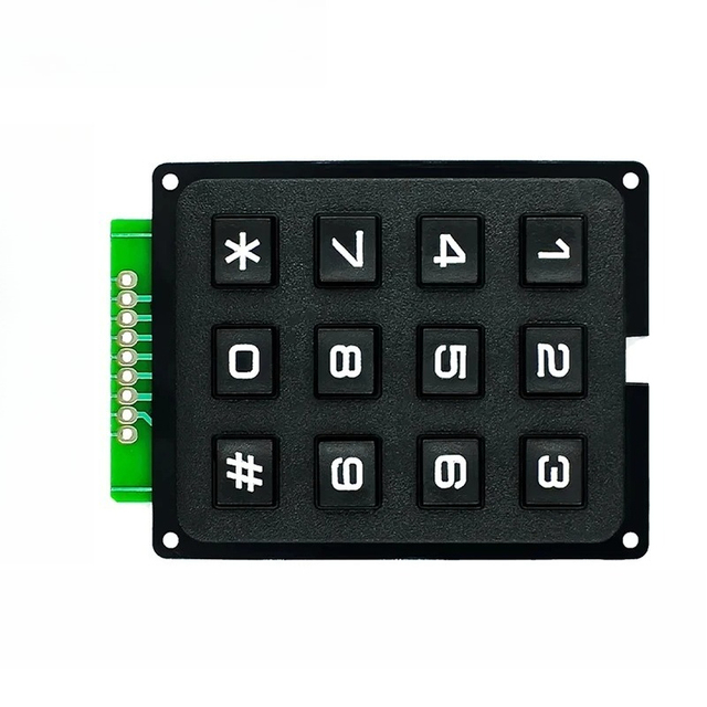 Matrix Switch Keyboard 3*4 Keypad Array Module ABS Plastic Keys 3x4 12 Key Button Membrane Switch DIY Kit for Arduino