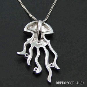 Offre Spéciale Mode Vie Marine Bijoux En Argent Naturel Larimar Poulpe Pendentif - Product Image 4