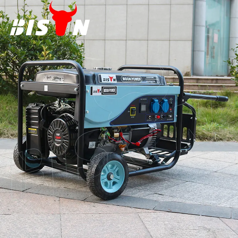 BISON (CINA) 5 Kva Monofase Bio Generatore di Gas 5Kw 5000W Elettrico A Benzina Generatore Portatile